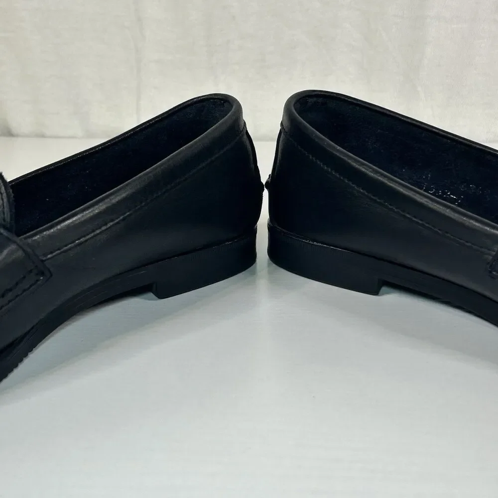 Dexter Mens Size 7.5/8 M Black Leather Slip On Penny Loafers Shoes